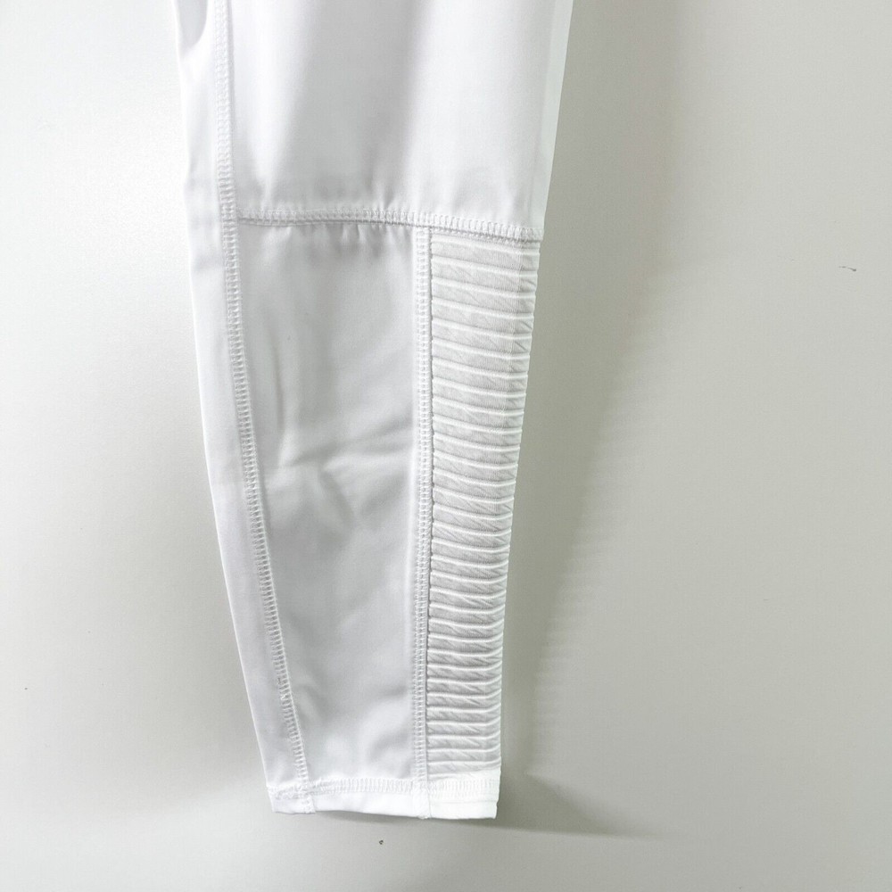 Fabletics High Waisted Motion365 Moto Leggings Women Activewear White Medium NEW - Picture 8 of 12